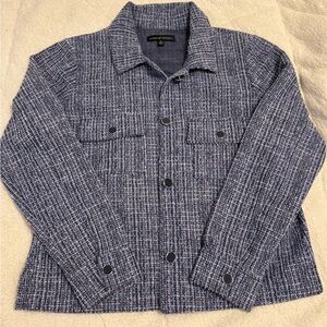 Adrienne Vittadini Blue Textured Blazer